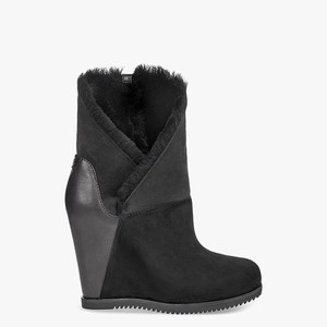 Ugg Classic Mondri Cuff Women Wedges Black (0951HPCMK)